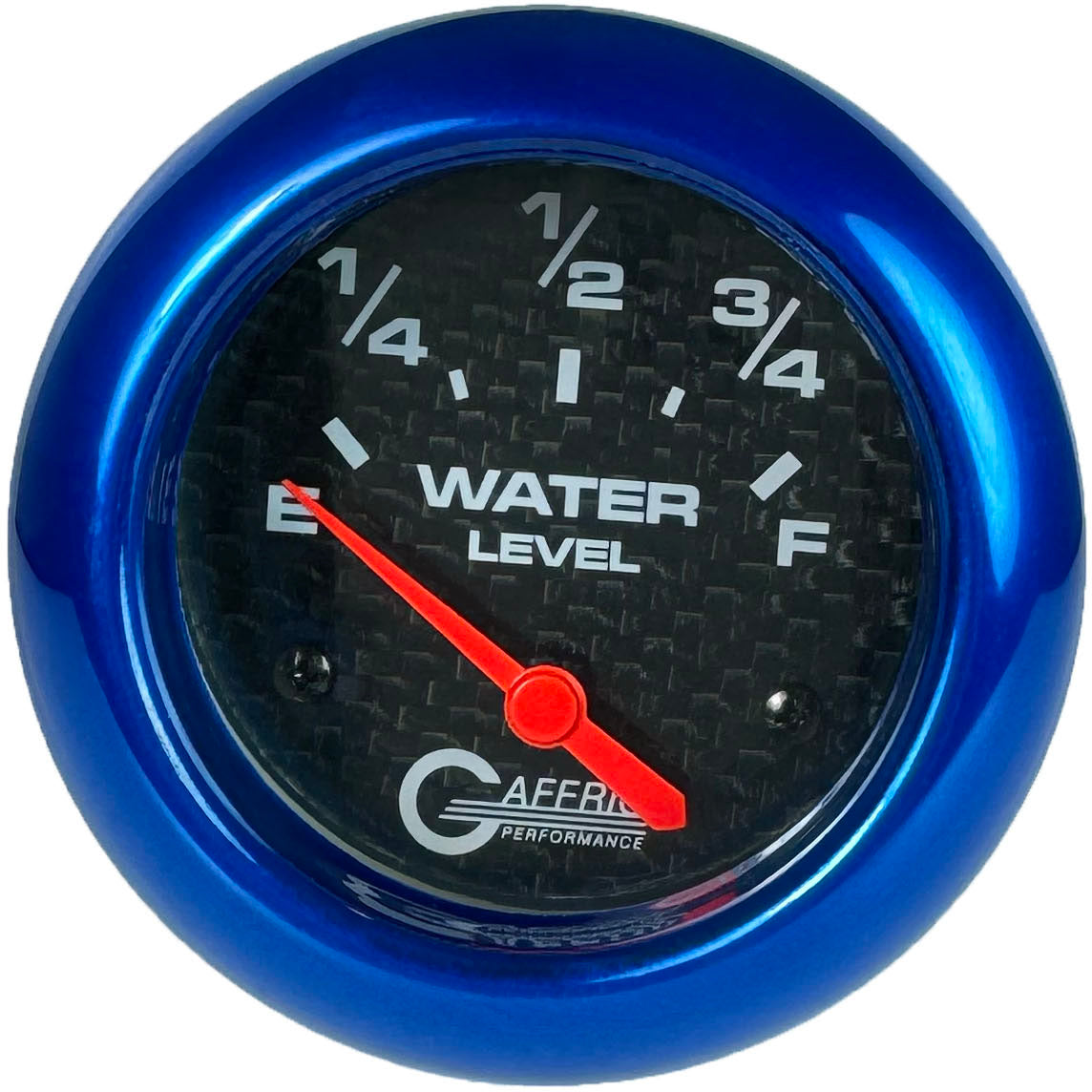 GAFFRIG PART #12009 2 5/8 INCH ELECTRIC WATER LEVEL GAUGE 240-33 OHMS CARBON FIBER BLUE