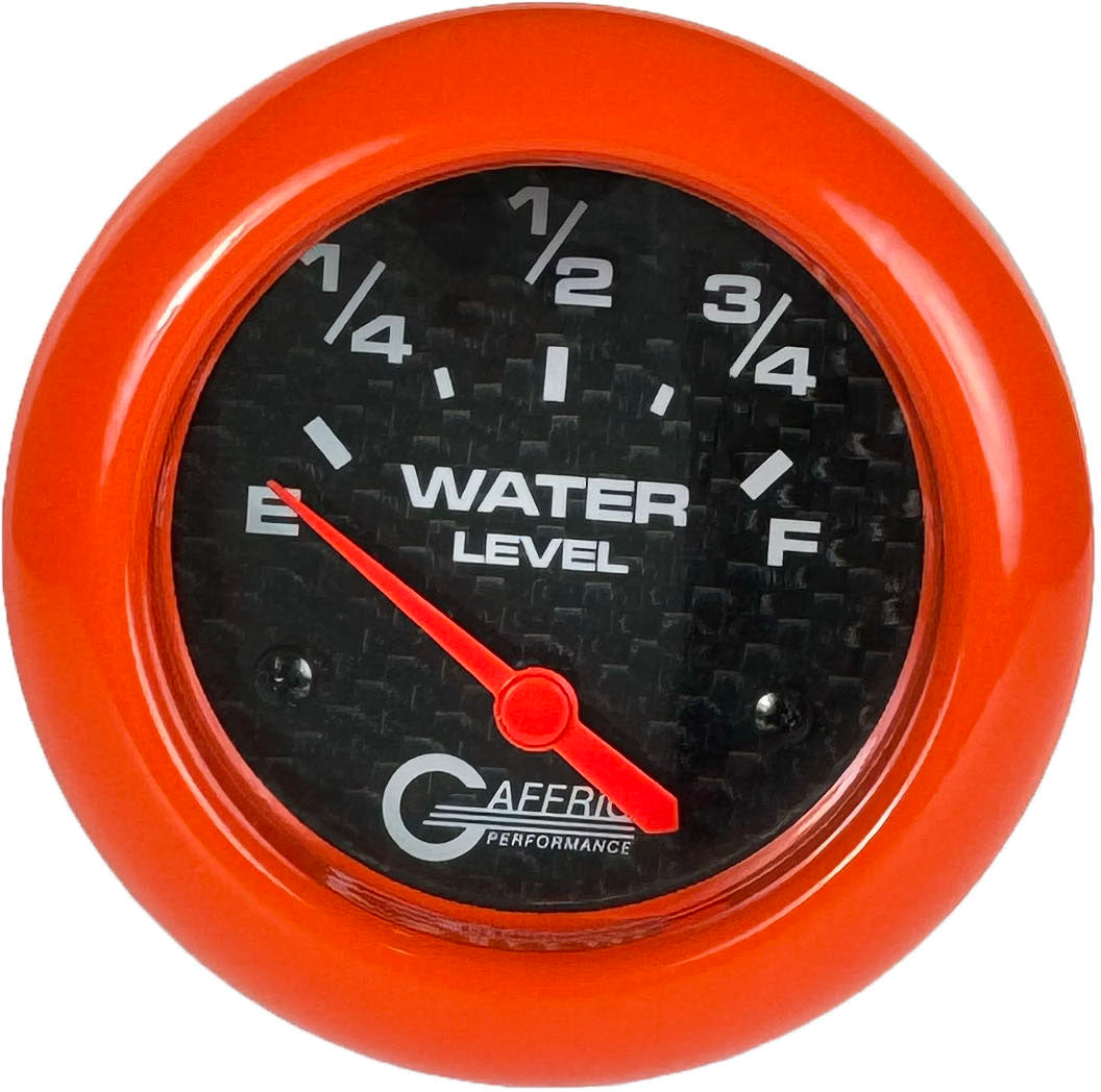 GAFFRIG PART #12009 2 5/8 INCH ELECTRIC WATER LEVEL GAUGE 240-33 OHMS CARBON FIBER ORANGE