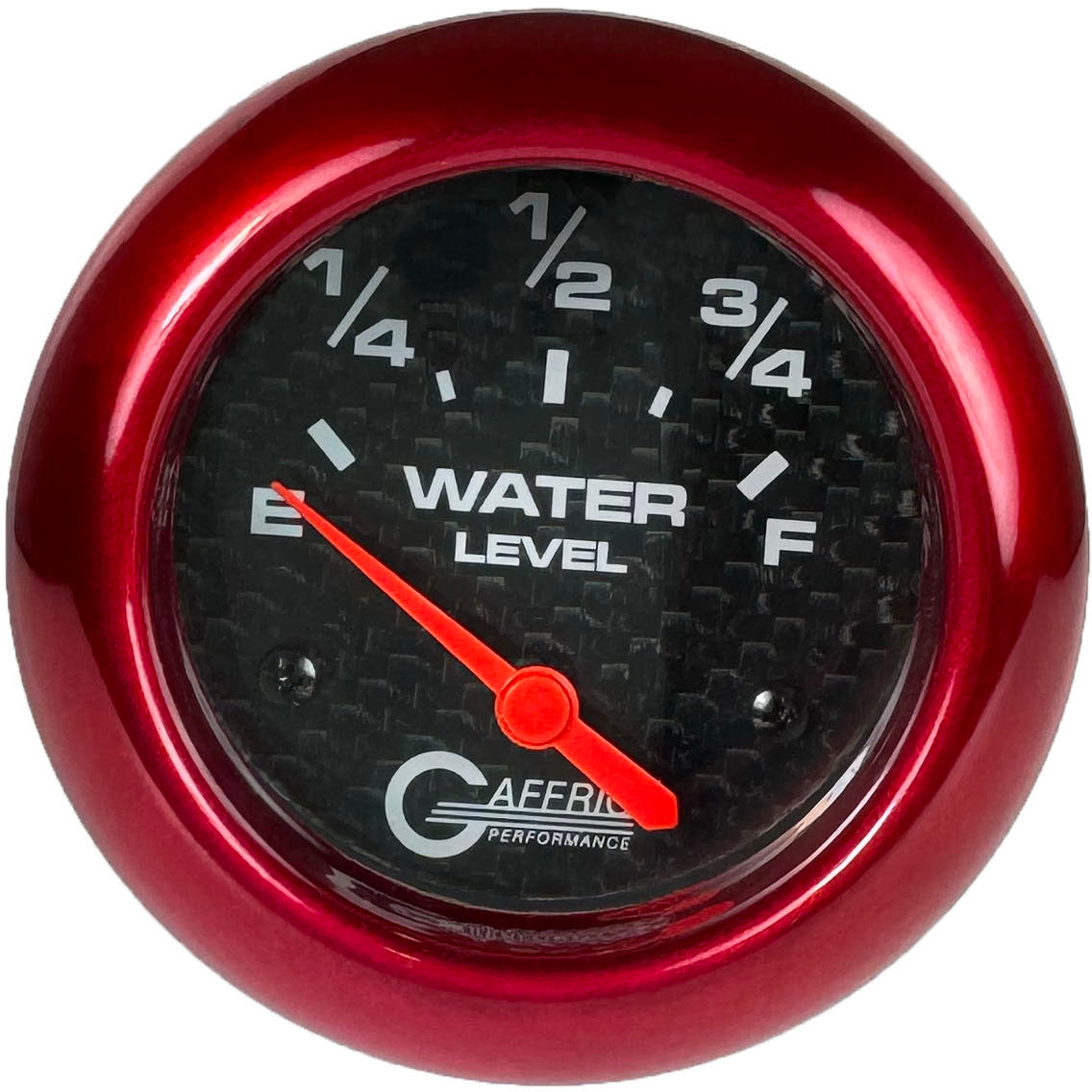 GAFFRIG PART #12009 2 5/8 INCH ELECTRIC WATER LEVEL GAUGE 240-33 OHMS CARBON FIBER RED