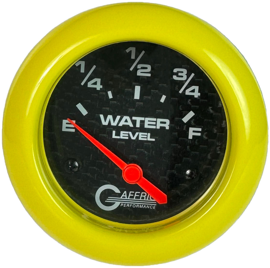 GAFFRIG PART #12009 2 5/8 INCH ELECTRIC WATER LEVEL GAUGE 240-33 OHMS CARBON FIBER YELLOW