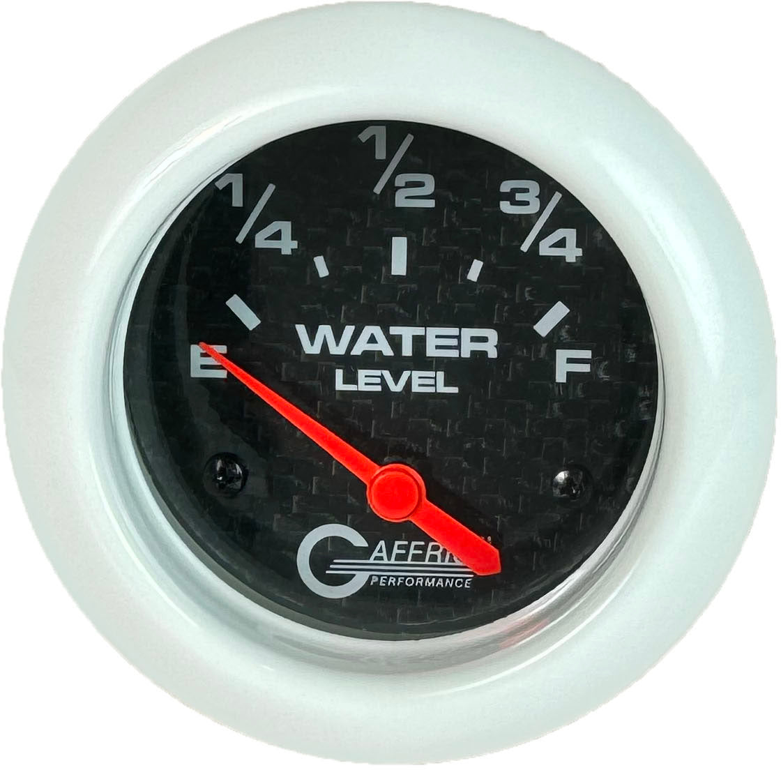 GAFFRIG PART #12009 2 5/8 INCH ELECTRIC WATER LEVEL GAUGE 240-33 OHMS CARBON FIBER WHITE