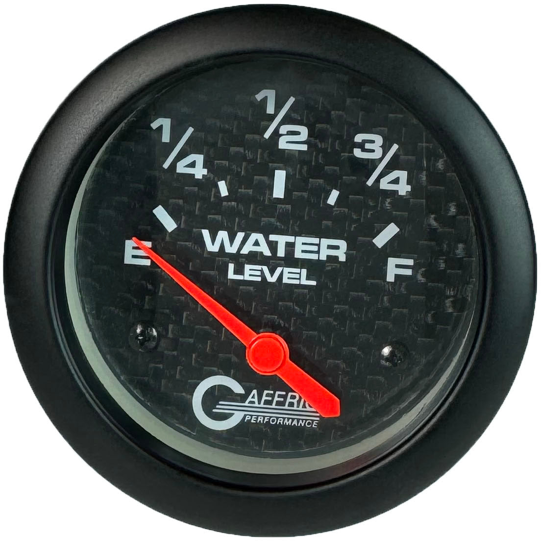 GAFFRIG PART #12009 2 5/8 INCH ELECTRIC WATER LEVEL GAUGE 240-33 OHMS CARBON FIBER NO FAT RIM (STANDARD)