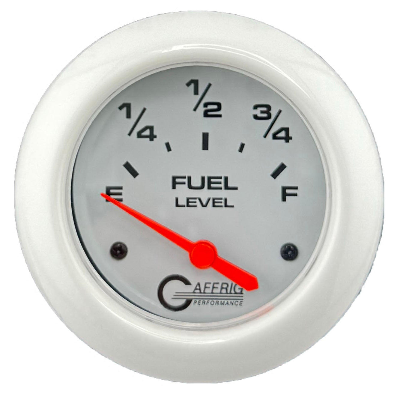 GAFFRIG PART #13000 2 5/8 INCH ELECTRIC FUEL LEVEL MARINE BOAT GAUGE 240-33 OHMS WHITE