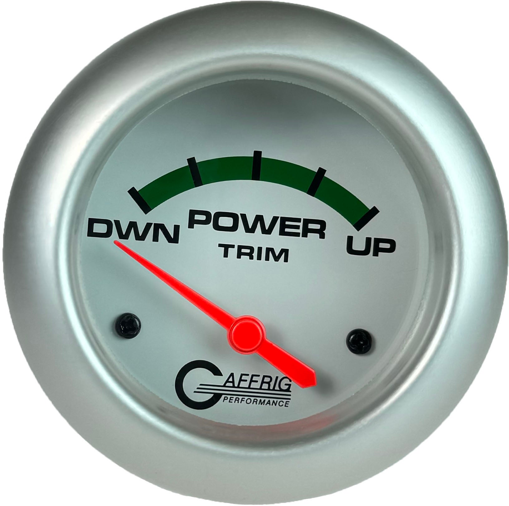 GAFFRIG PART #13004 2 5/8 INCH ELECTRIC TRIM METER GAUGE MERCURY WHITE PLATINUM