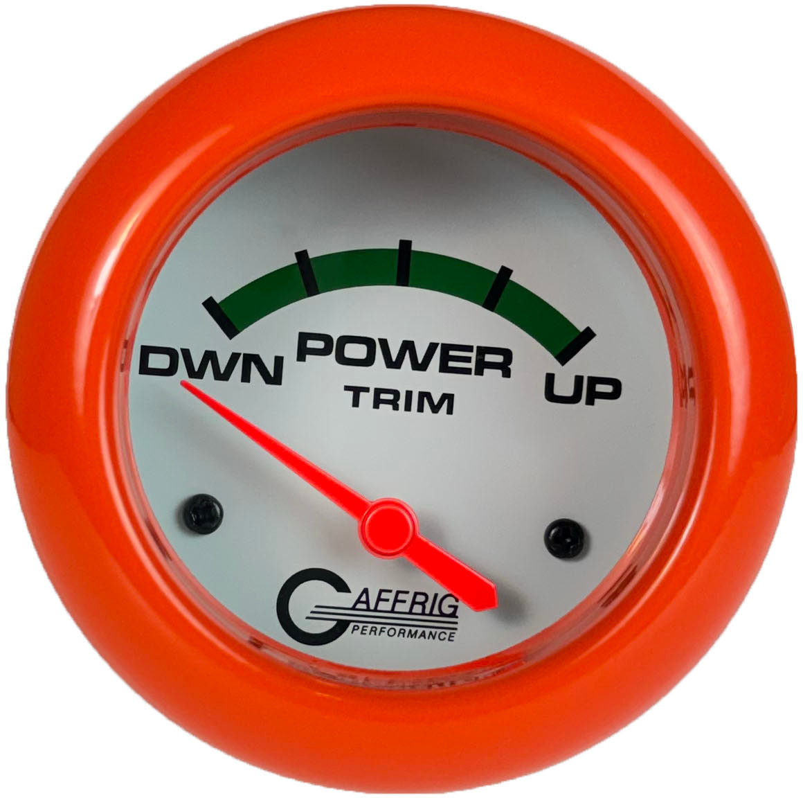 GAFFRIG PART #13004 2 5/8 INCH ELECTRIC TRIM METER GAUGE MERCURY WHITE ORANGE