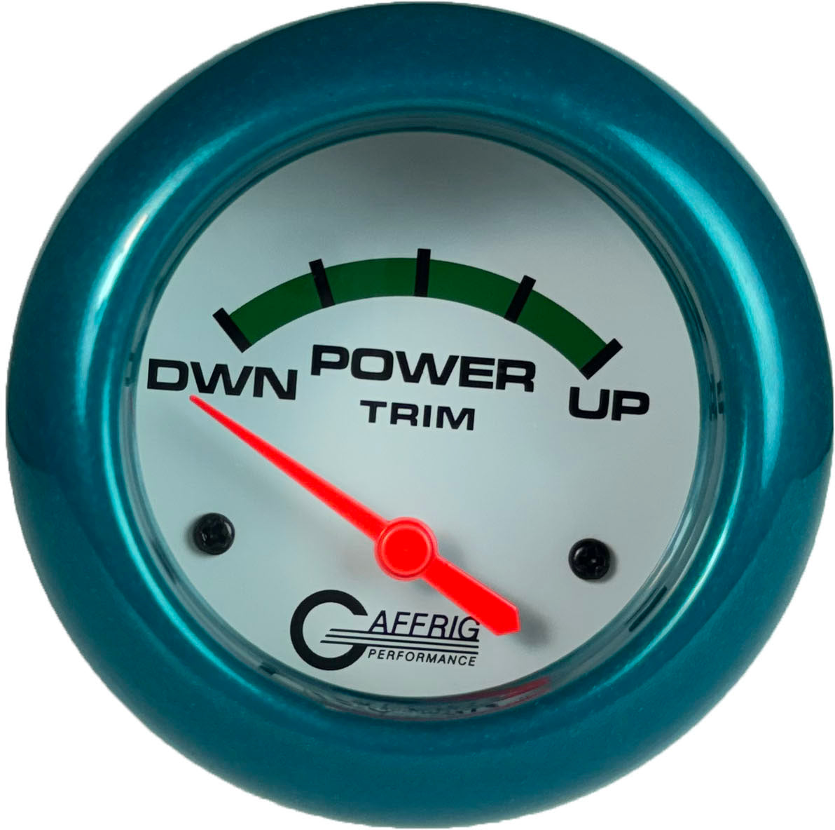 GAFFRIG PART #13004 2 5/8 INCH ELECTRIC TRIM METER GAUGE MERCURY WHITE TEAL