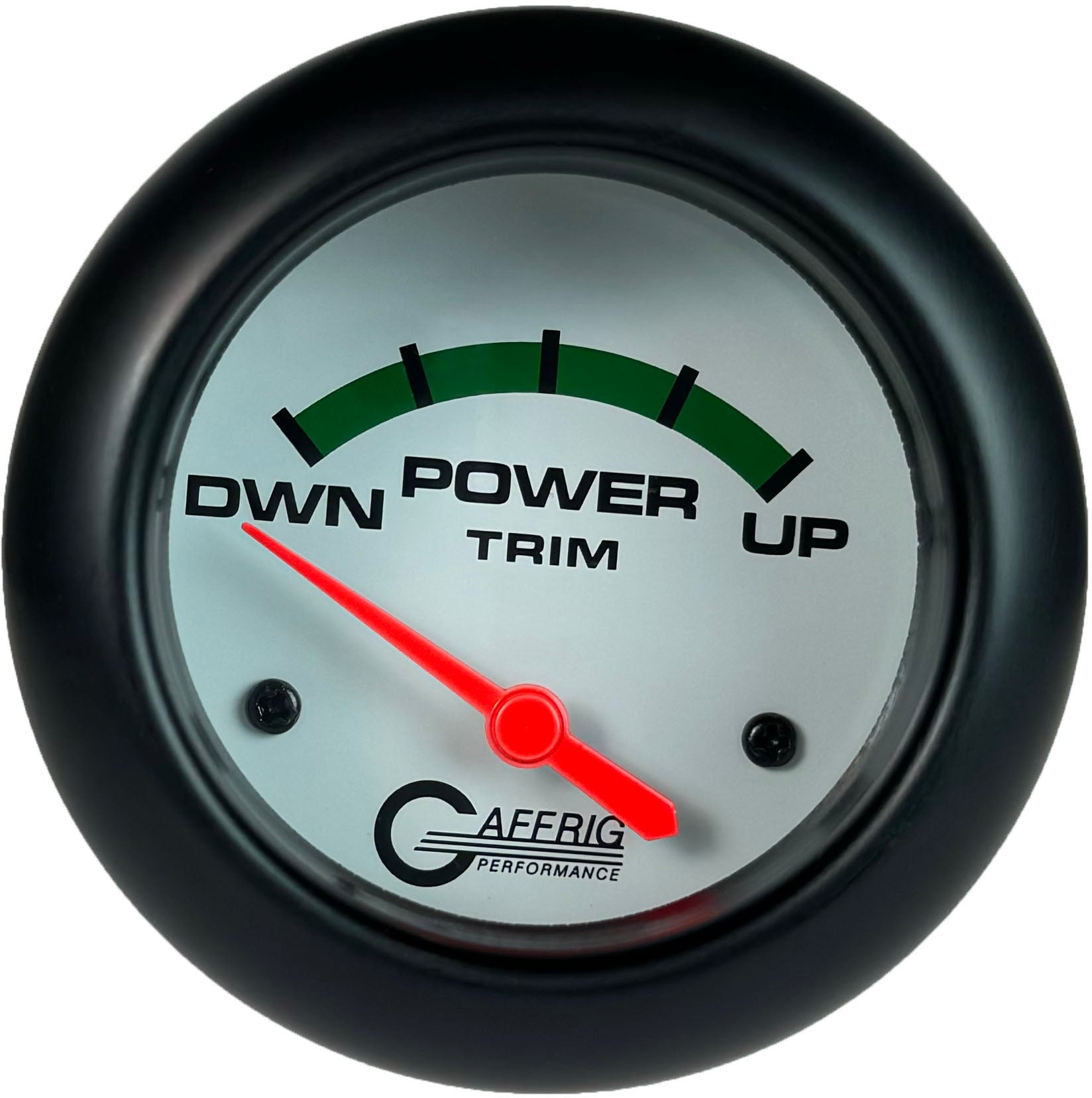 GAFFRIG PART #13004 2 5/8 INCH ELECTRIC TRIM METER GAUGE MERCURY WHITE BLACK