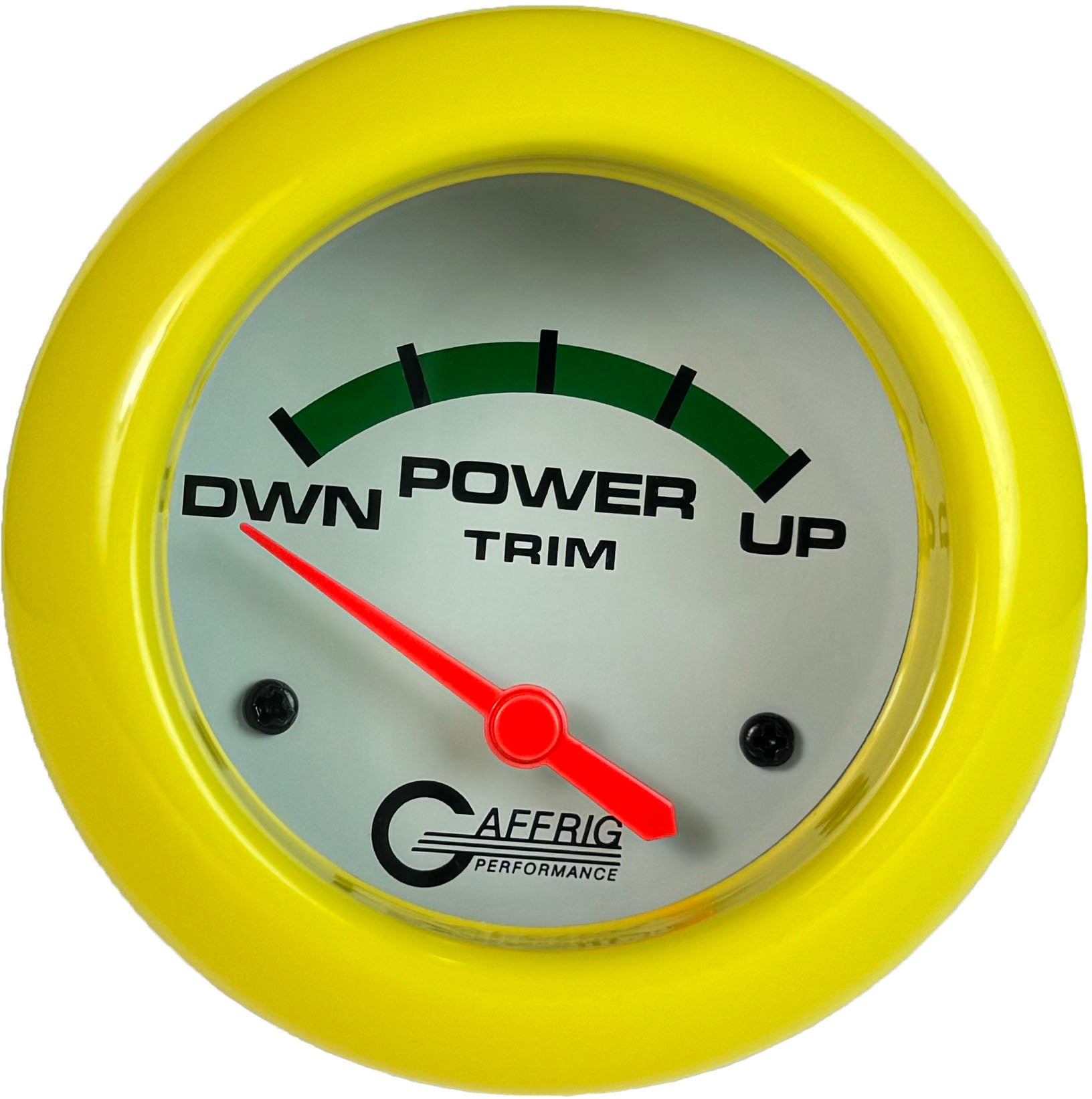GAFFRIG PART #13004 2 5/8 INCH ELECTRIC TRIM METER GAUGE MERCURY WHITE YELLOW
