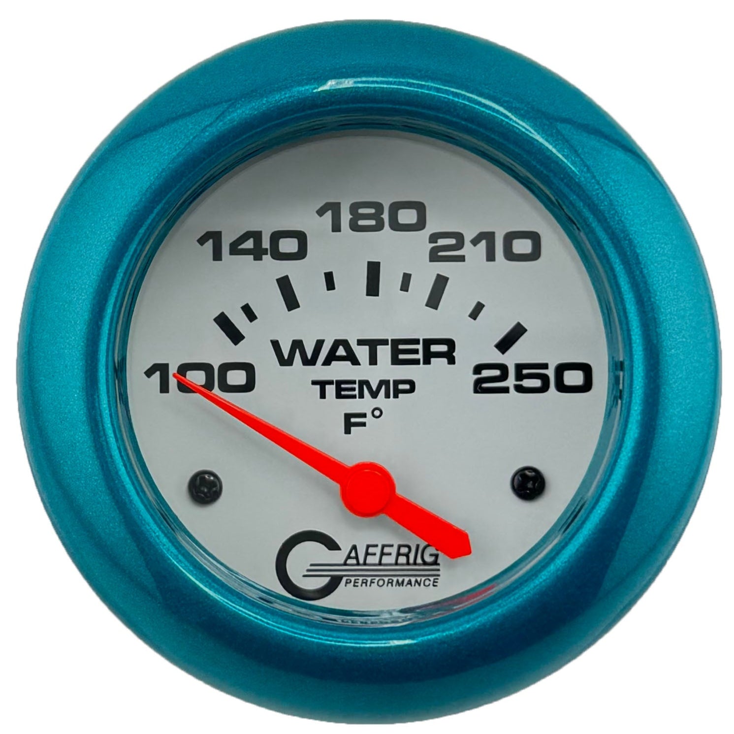 GAFFRIG PART #13006 2 5/8 INCH ELECTRIC WATER TEMPERATURE MARINE BOAT GAUGE 100-250 F - W/SENDER & BUSHING KIT WHITE