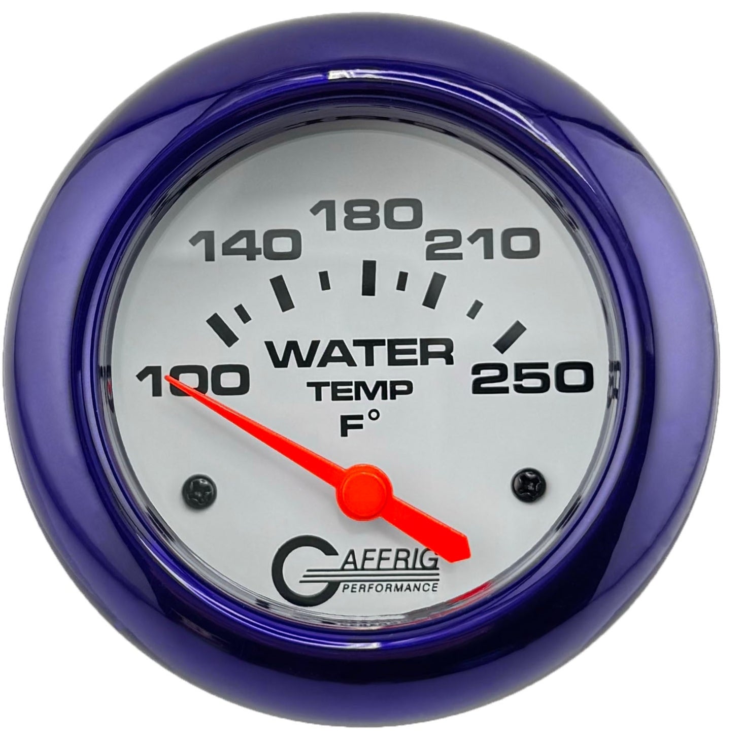 GAFFRIG PART #13006 2 5/8 INCH ELECTRIC WATER TEMPERATURE MARINE BOAT GAUGE 100-250 F - W/SENDER & BUSHING KIT WHITE