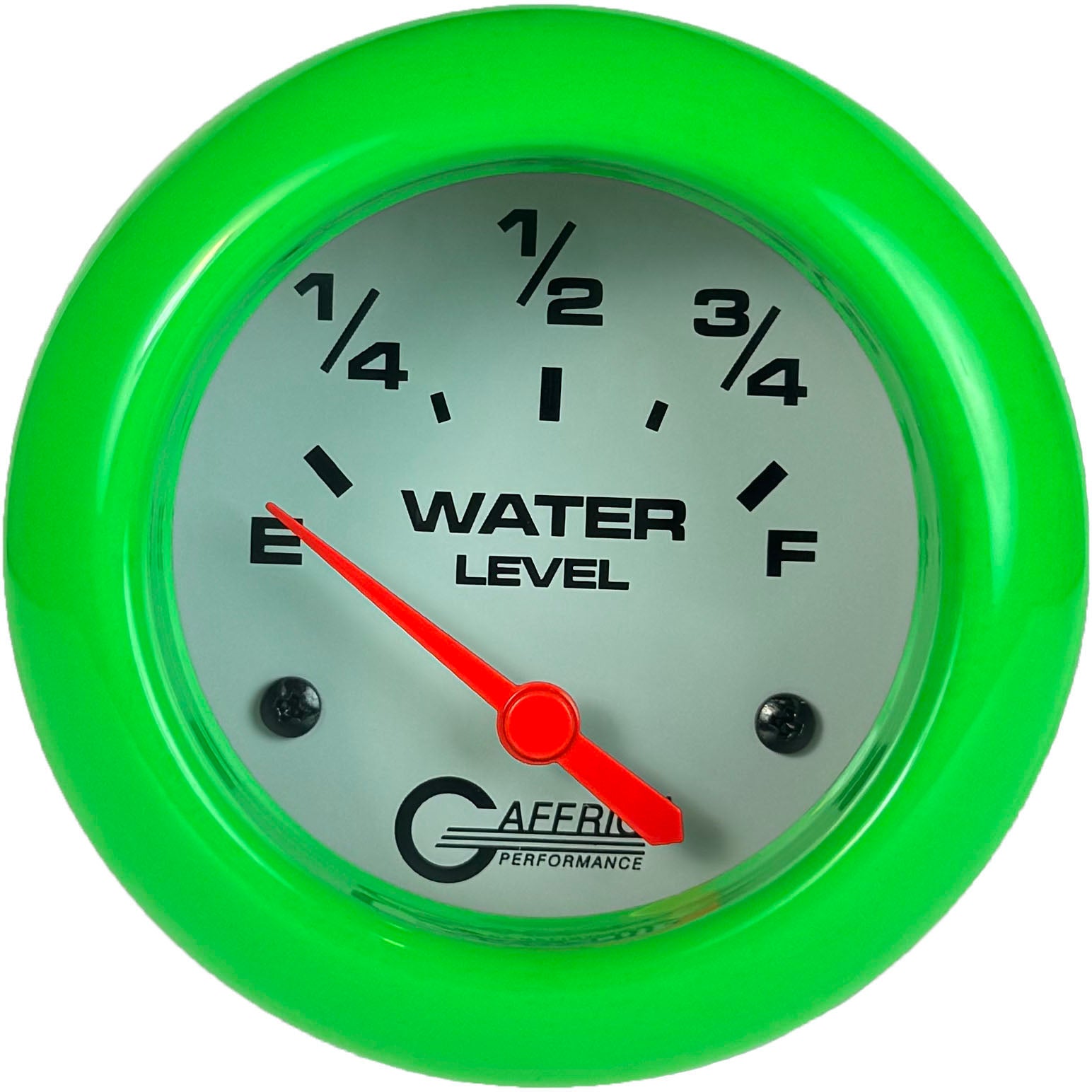 GAFFRIG PART #13009 2 5/8 INCH ELECTRIC WATER LEVEL GAUGE 240-33 OHMS WHITE LIME GREEN