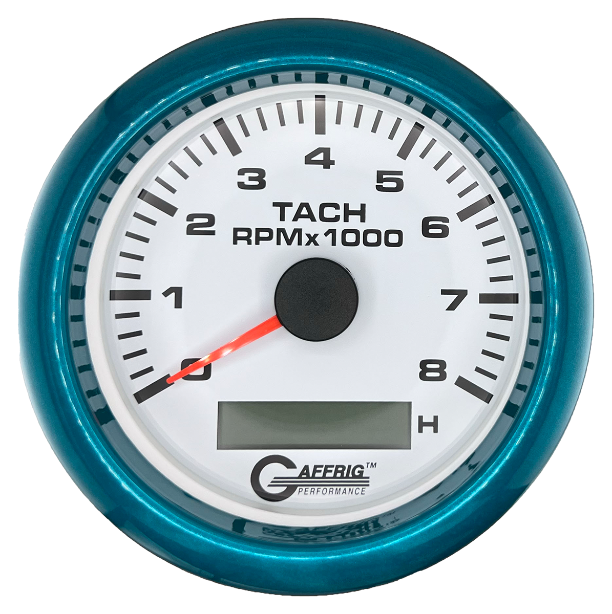 #184760 3 3/8 INCH ELECTRIC TACH/HOUR METER 0-8000 RPM WHITE Teal / Step