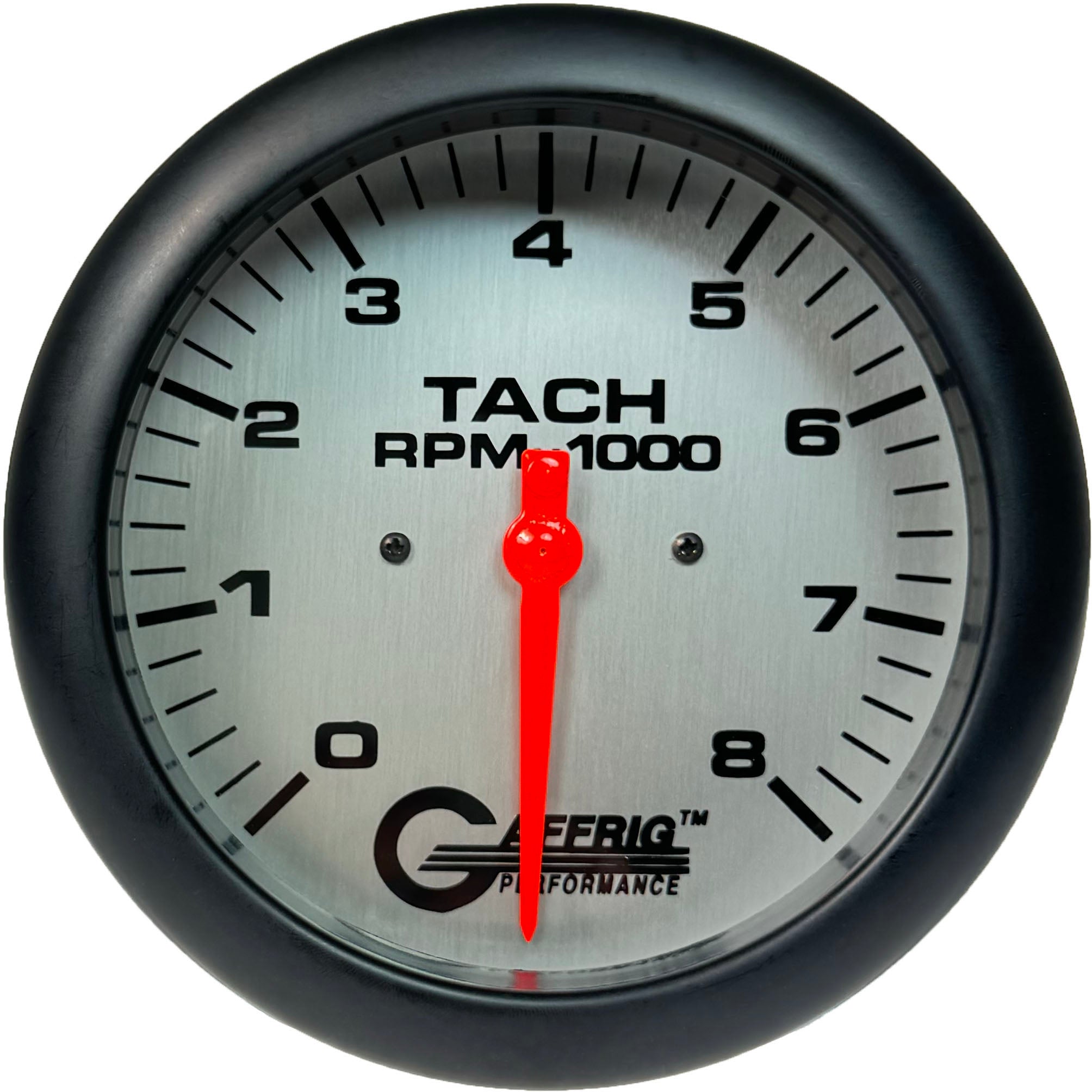 GAFFRIG PART #1910018 4 5/8 INCH ELECTRIC TACHOMETER GAUGE 0-8000 RPM PLATINUM BLACK