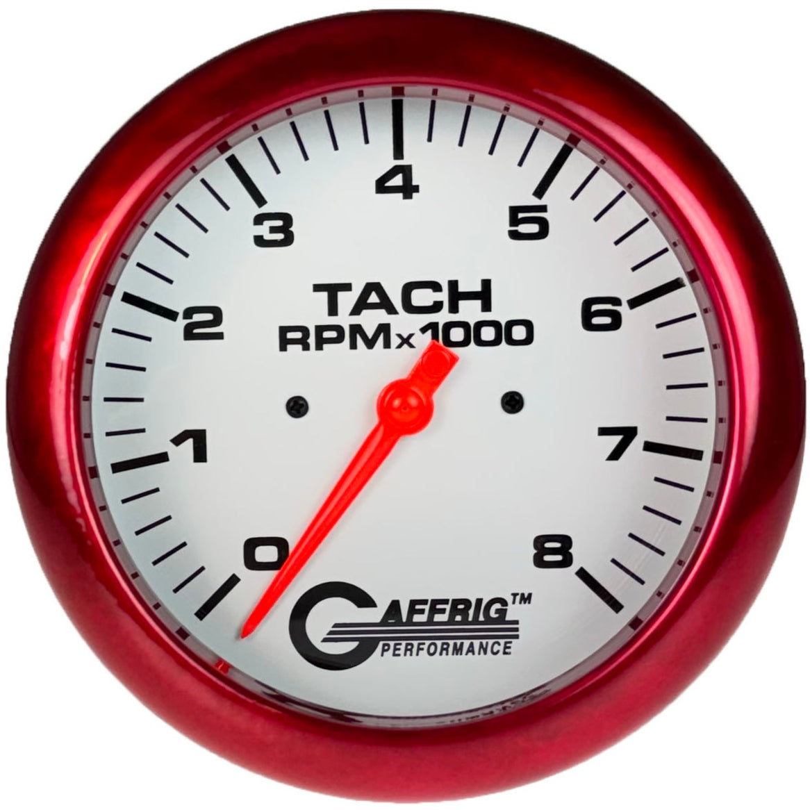 GAFFRIG PART #1910019 4 5/8 INCH ELECTRIC TACHOMETER MARINE BOAT GAUGE 0-8000 RPM WHITE
