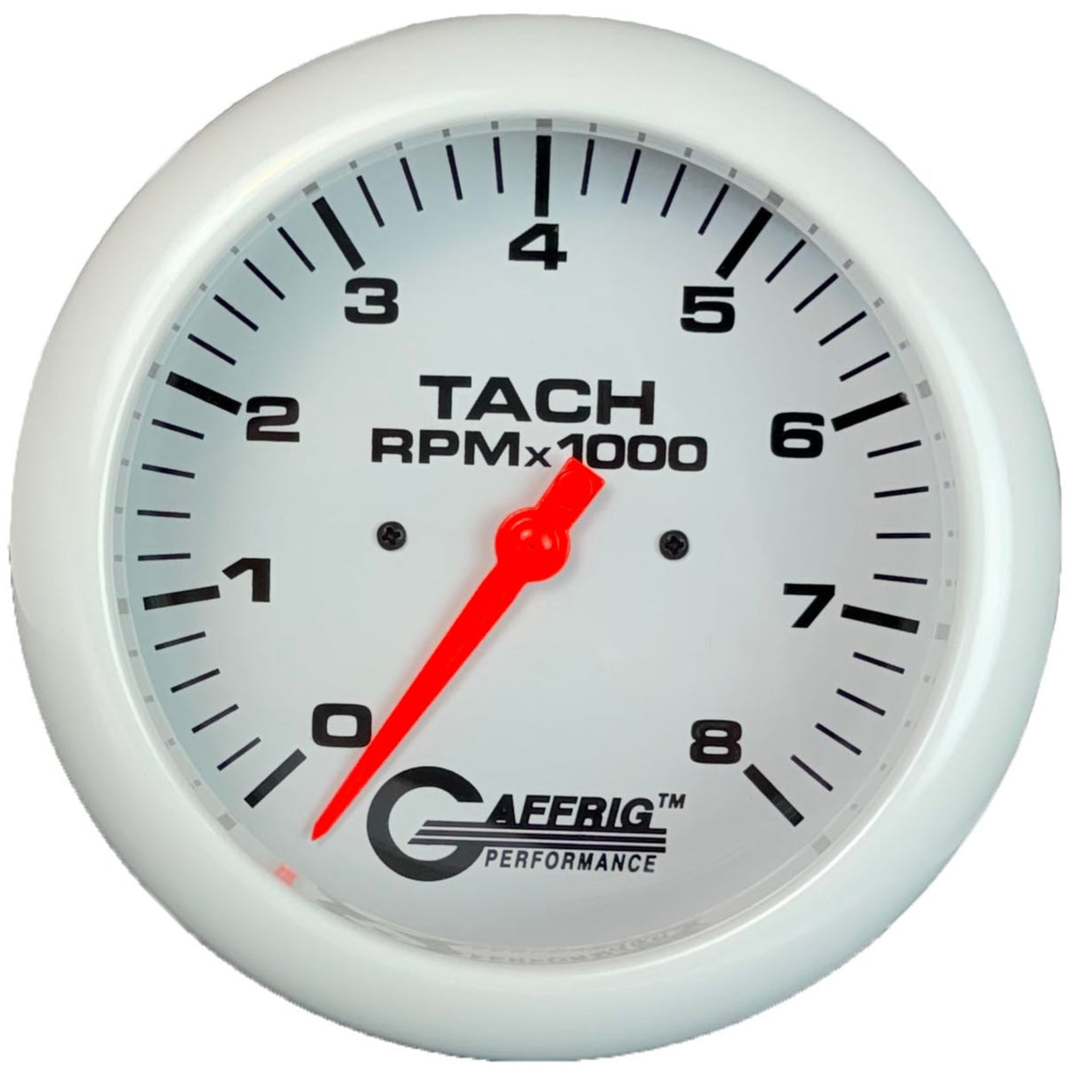 GAFFRIG PART #1910019 4 5/8 INCH ELECTRIC TACHOMETER MARINE BOAT GAUGE 0-8000 RPM WHITE