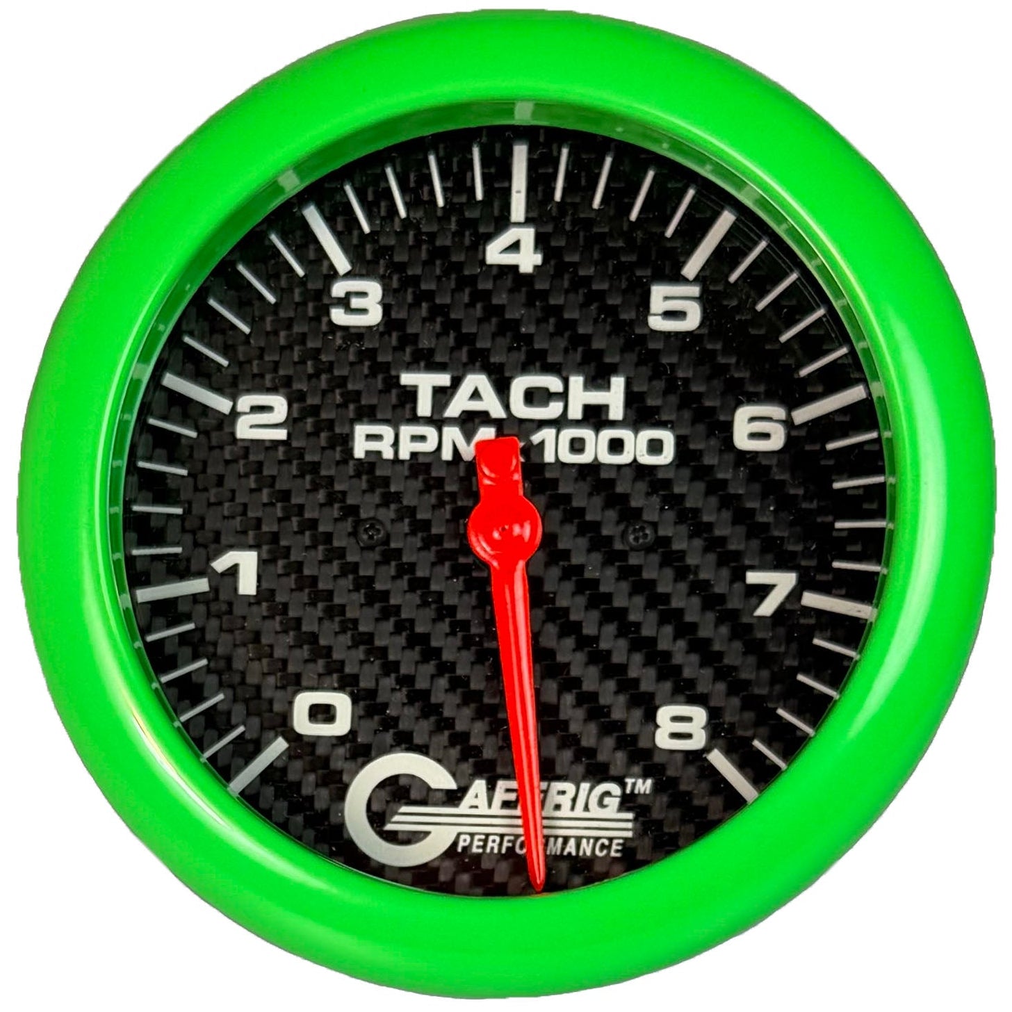 GAFFRIG PART #1910020 4 5/8 INCH ELECTRIC TACHOMETER MARINE BOAT GAUGE 0-8000 RPM CARBON FIBER