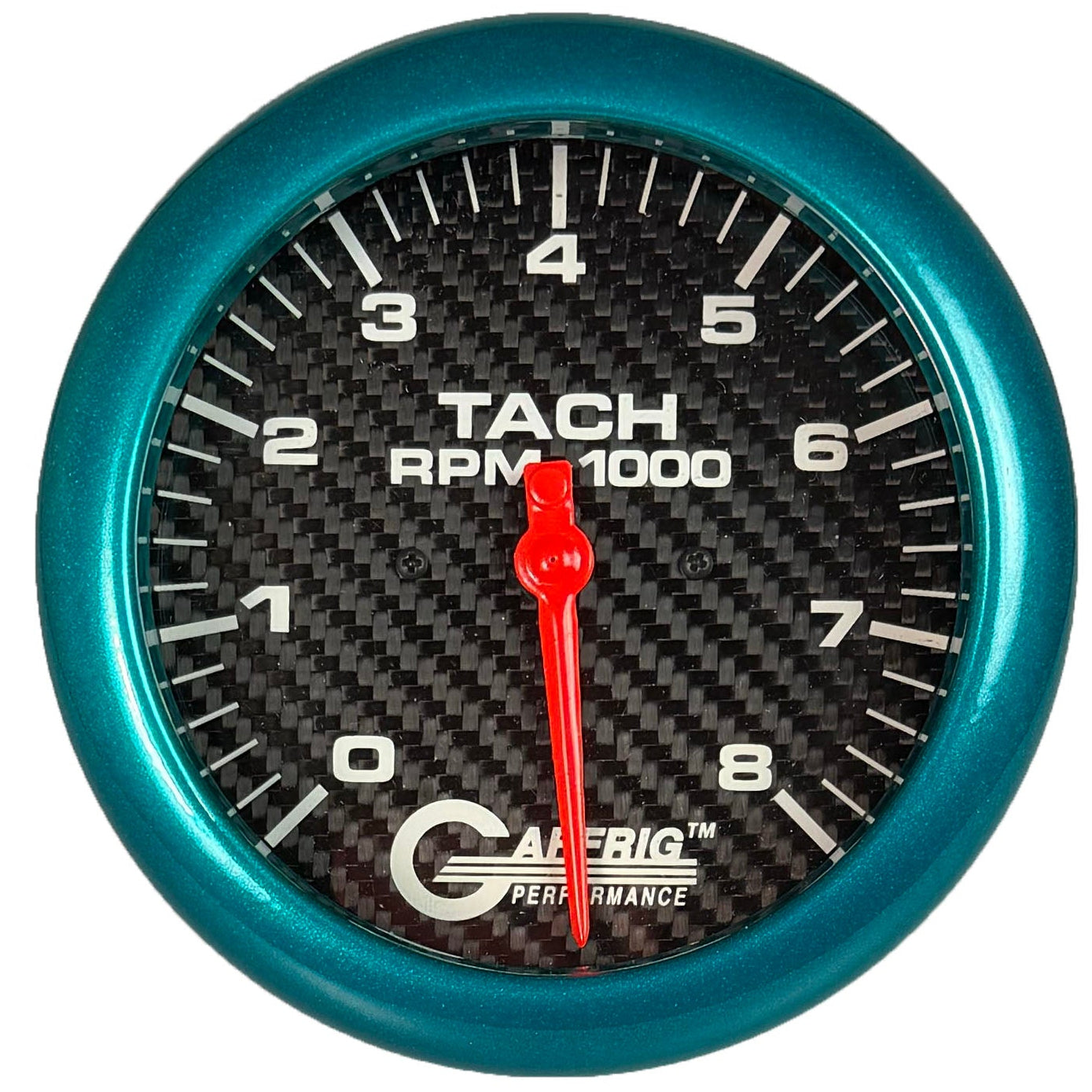 GAFFRIG PART #1910020 4 5/8 INCH ELECTRIC TACHOMETER MARINE BOAT GAUGE 0-8000 RPM CARBON FIBER