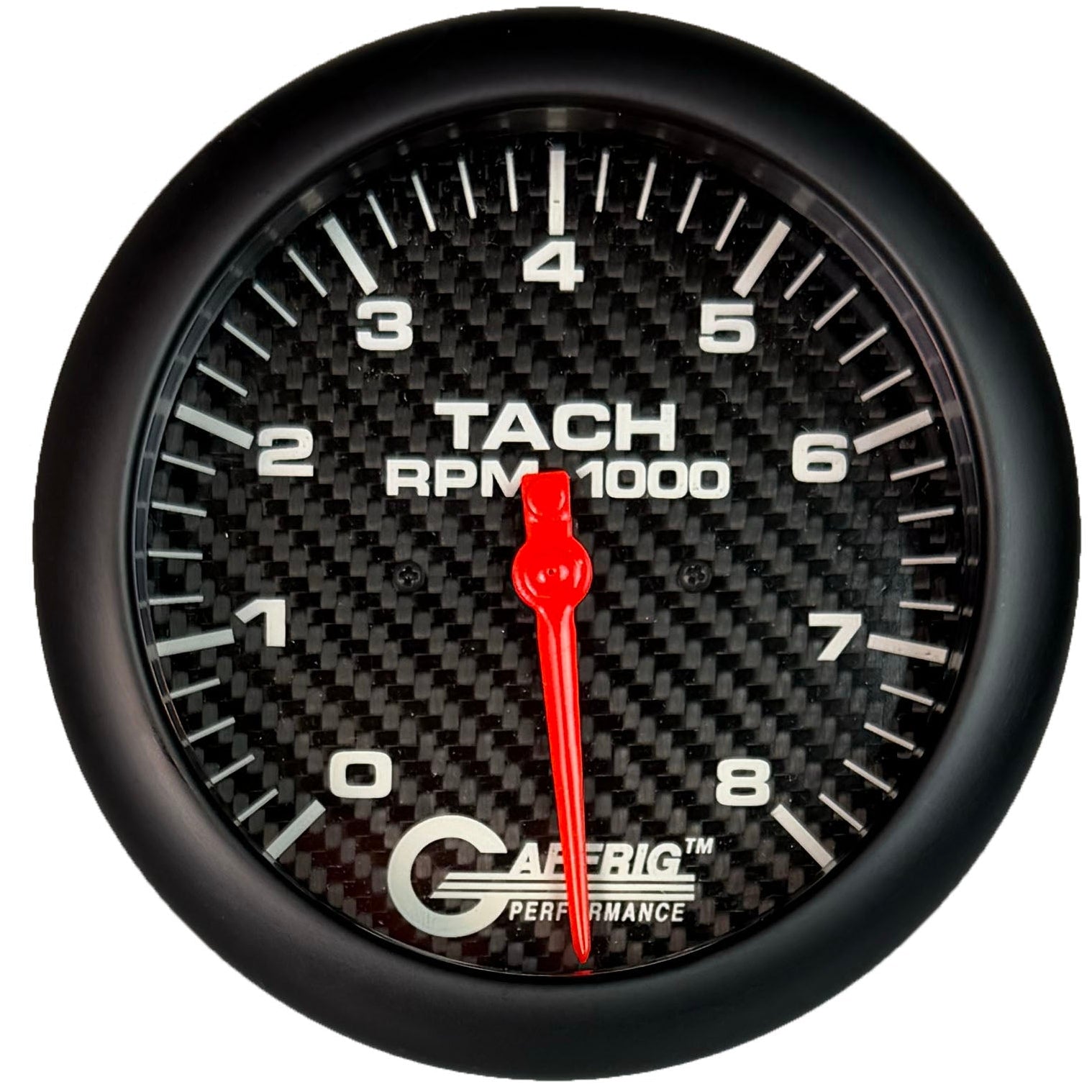 GAFFRIG PART #1910020 4 5/8 INCH ELECTRIC TACHOMETER MARINE BOAT GAUGE 0-8000 RPM CARBON FIBER