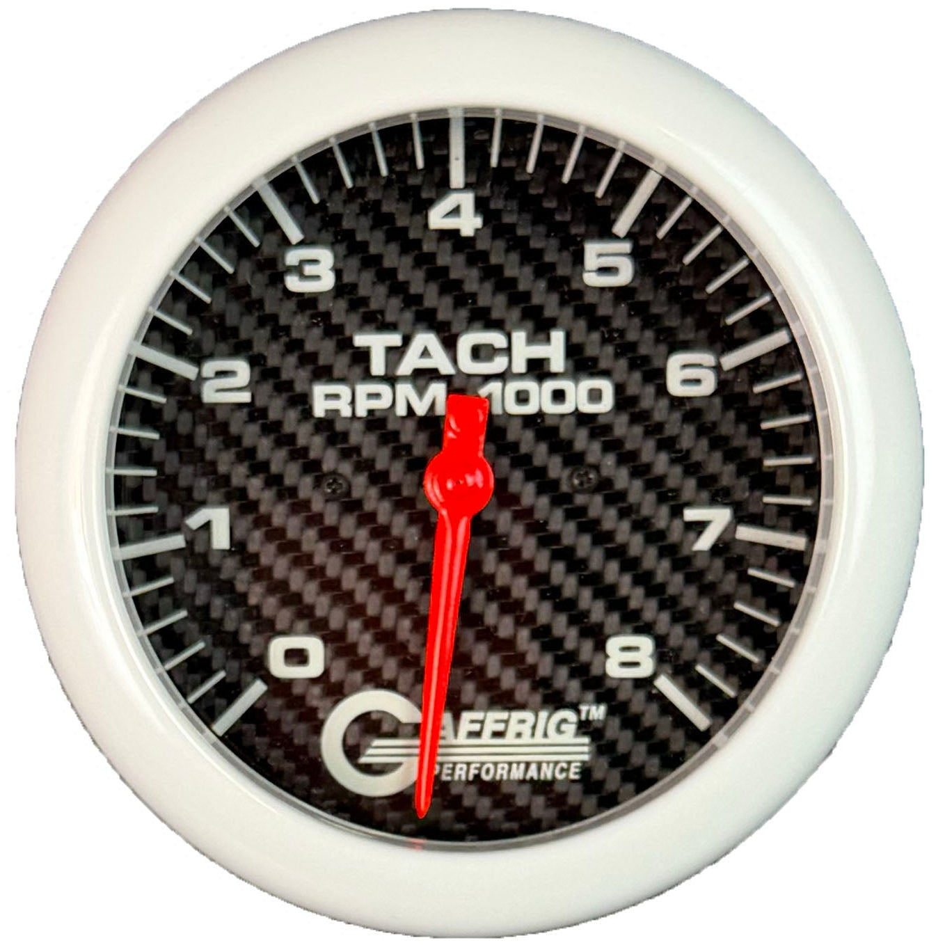 GAFFRIG PART #1910020 4 5/8 INCH ELECTRIC TACHOMETER MARINE BOAT GAUGE 0-8000 RPM CARBON FIBER