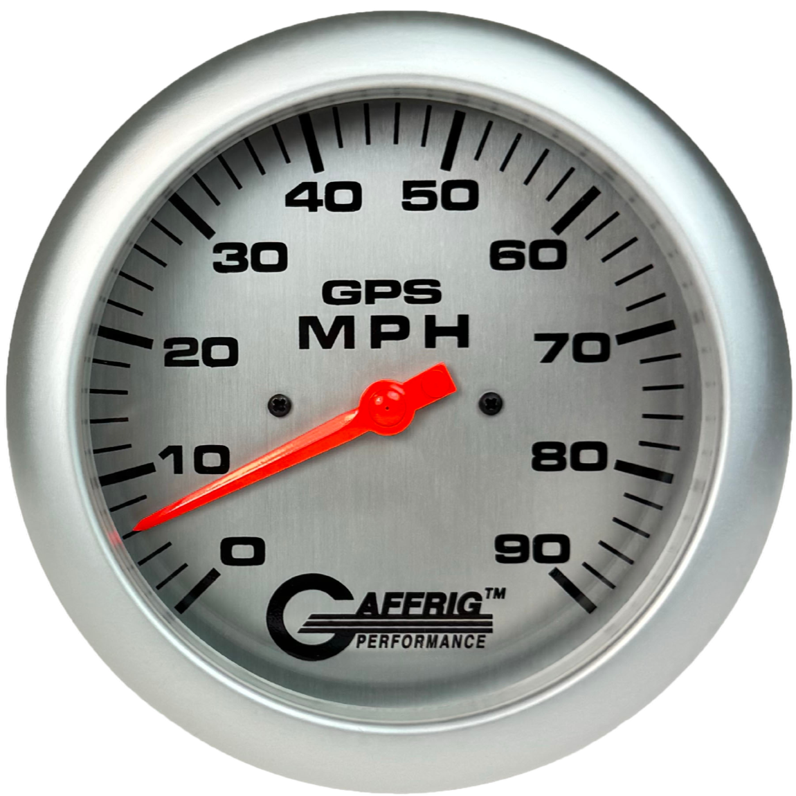 GAFFRIG PART #194547 4 5/8 INCH GPS ANALOG 90 MPH SPEEDOMETER GAUGE HEAD ONLY PLATINUM PLATINUM