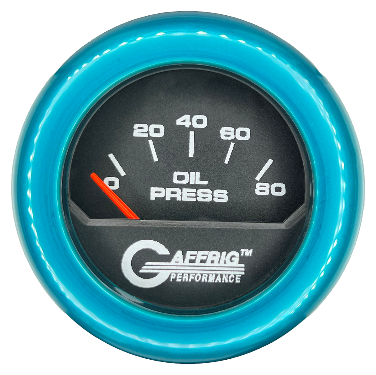 #195016 2 INCH ELECTRIC OIL PRESSURE 0-80 PSI Black Teal / Step