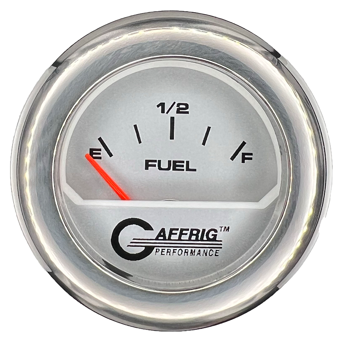 #195802 2 INCH ELECTRIC FUEL LEVEL 240-33~ PLATINUM Chrome / Step