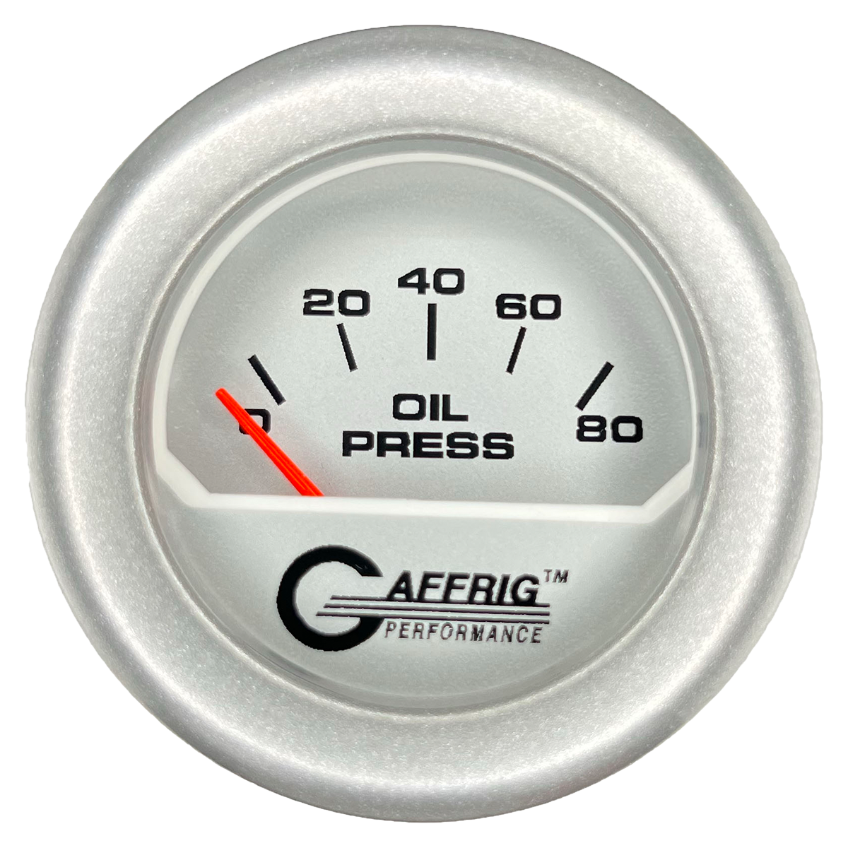 #195816 2 INCH ELECTRIC OIL PRESSURE 0-80 PSI PLATINUM Platinum / Fat