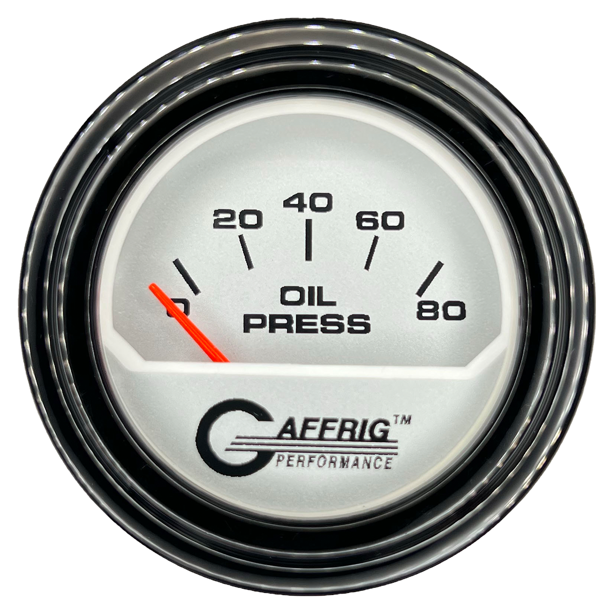 #195816 2 INCH ELECTRIC OIL PRESSURE 0-80 PSI PLATINUM Black / Step