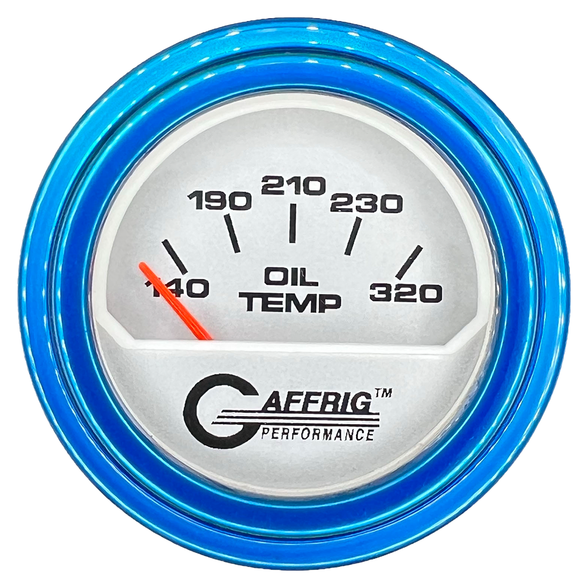 GAFFRIG PART #195820 2 INCH ELECTRIC OIL TEMPERATURE MARINE BOAT GAUGE 100-320 F PLATINUM