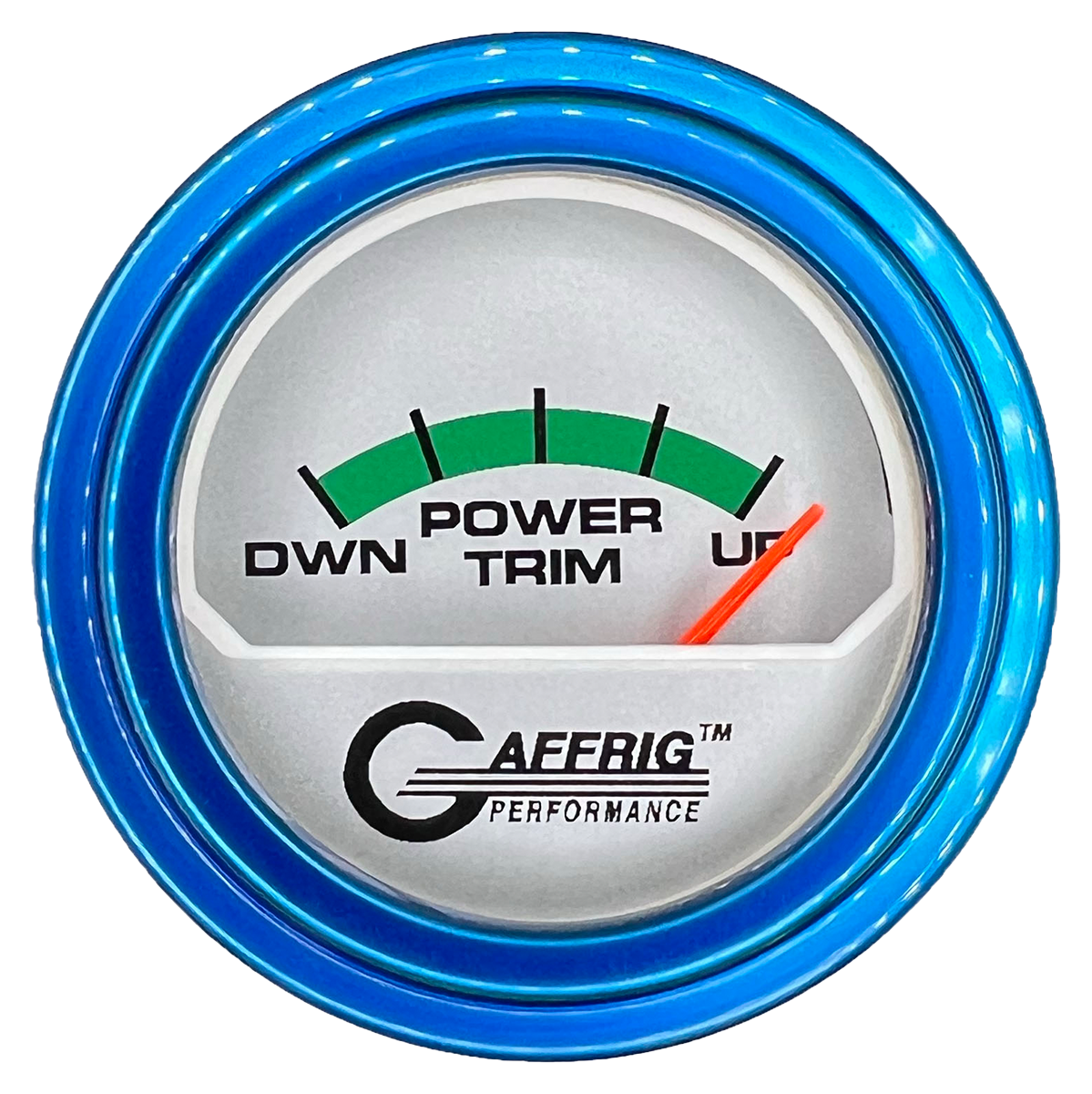 #195826 2 INCH ELECTRIC TRIM METER MERCURY PLATINUM Blue / Step