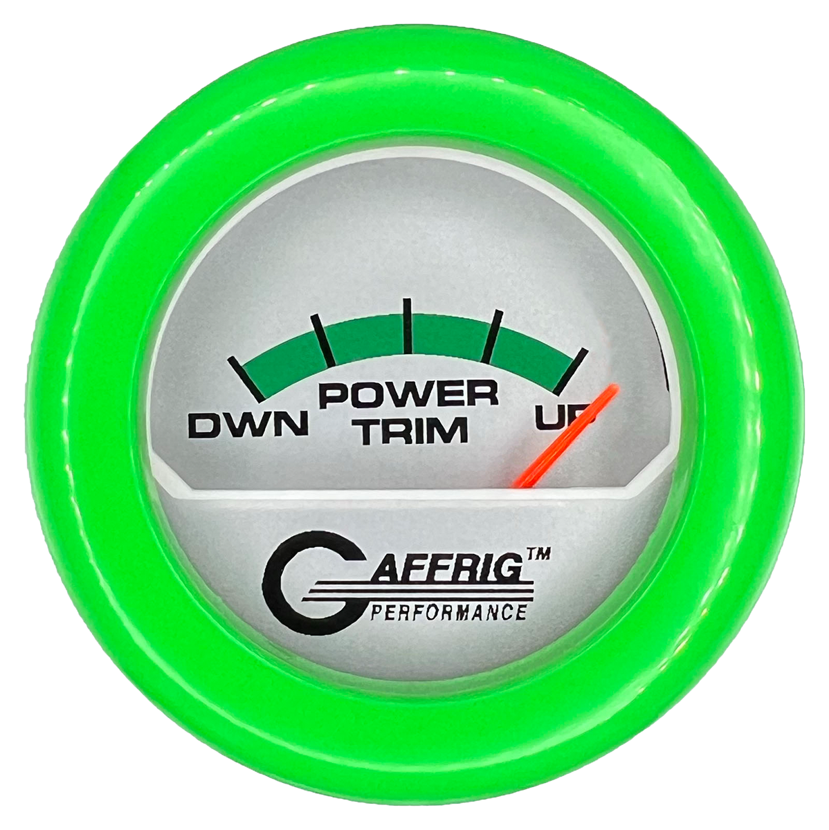 #195826 2 INCH ELECTRIC TRIM METER MERCURY PLATINUM Lime Green / Step