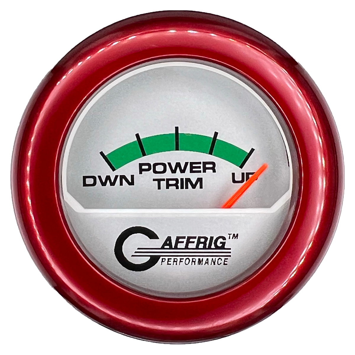 #195826 2 INCH ELECTRIC TRIM METER MERCURY PLATINUM Red / Step