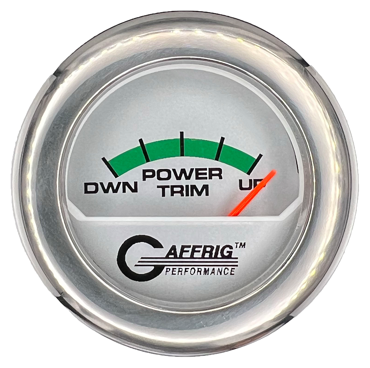 #195826 2 INCH ELECTRIC TRIM METER MERCURY PLATINUM Chrome / Step
