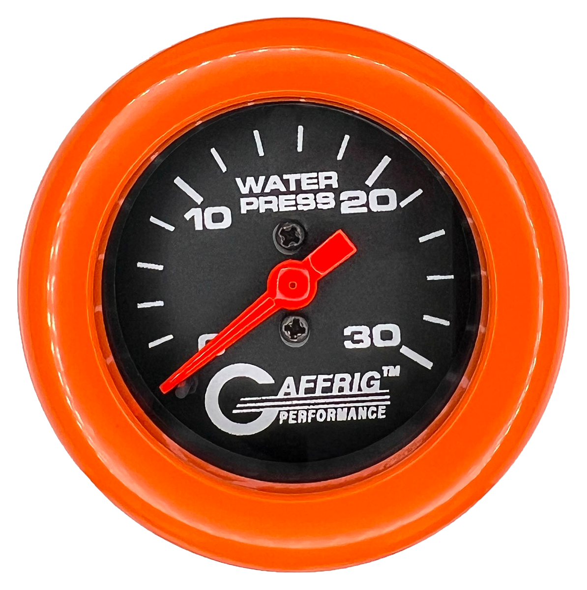 #196022 2 INCH MECHANICAL WATER PRESS. 0-30 PSI BLACK Orange / Step