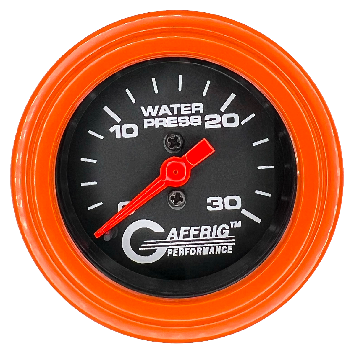 #196022 2 INCH MECHANICAL WATER PRESS. 0-30 PSI BLACK Orange / Step