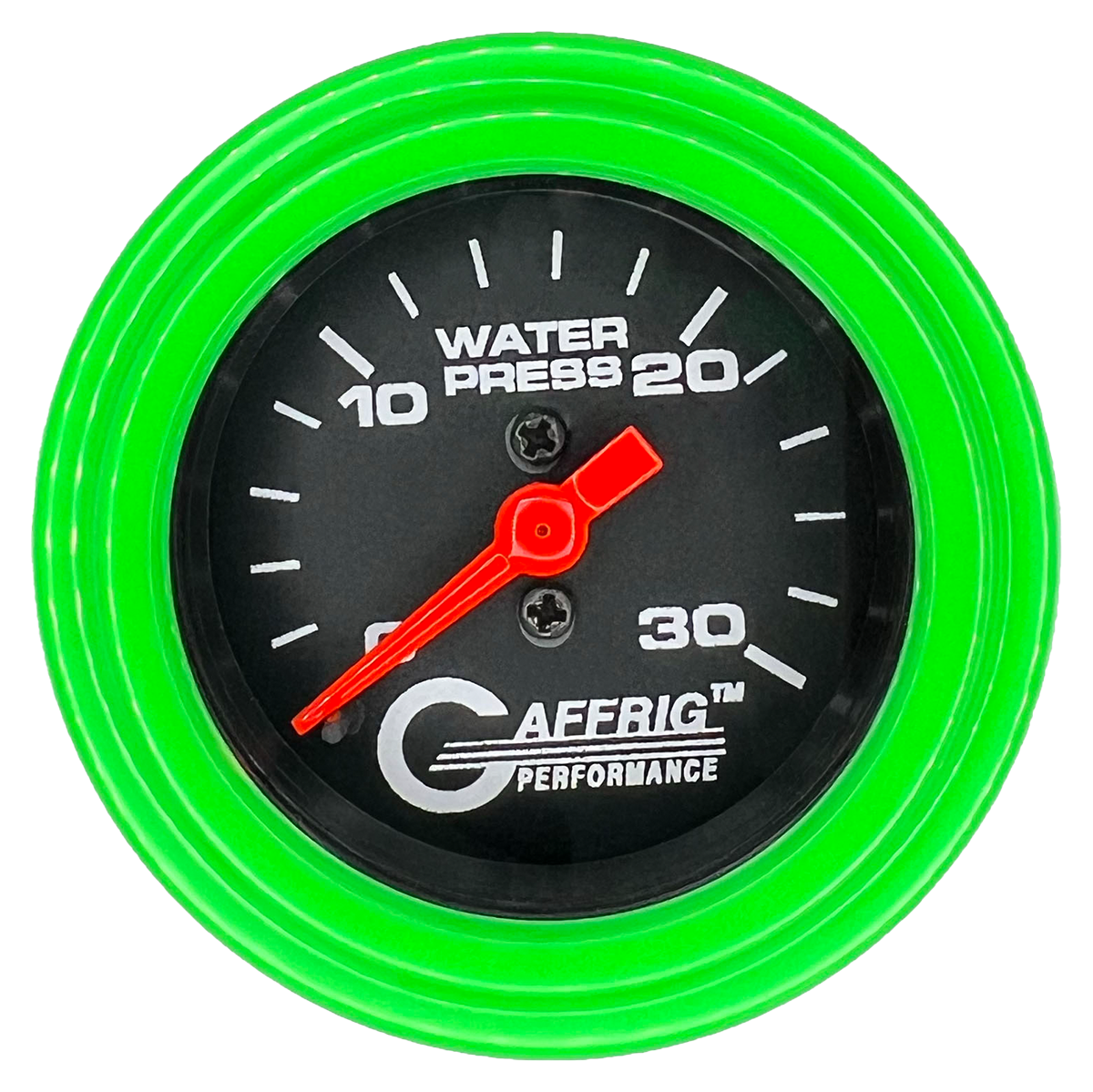 #196022 2 INCH MECHANICAL WATER PRESS. 0-30 PSI BLACK Lime Green / Step