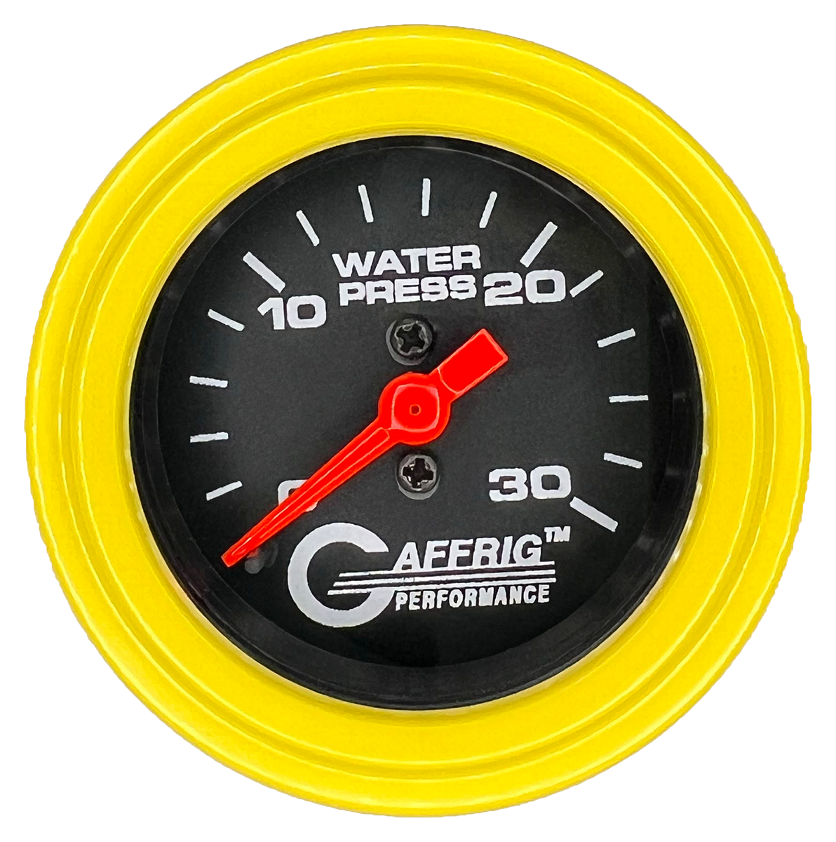 #196022 2 INCH MECHANICAL WATER PRESS. 0-30 PSI BLACK Yellow / Step