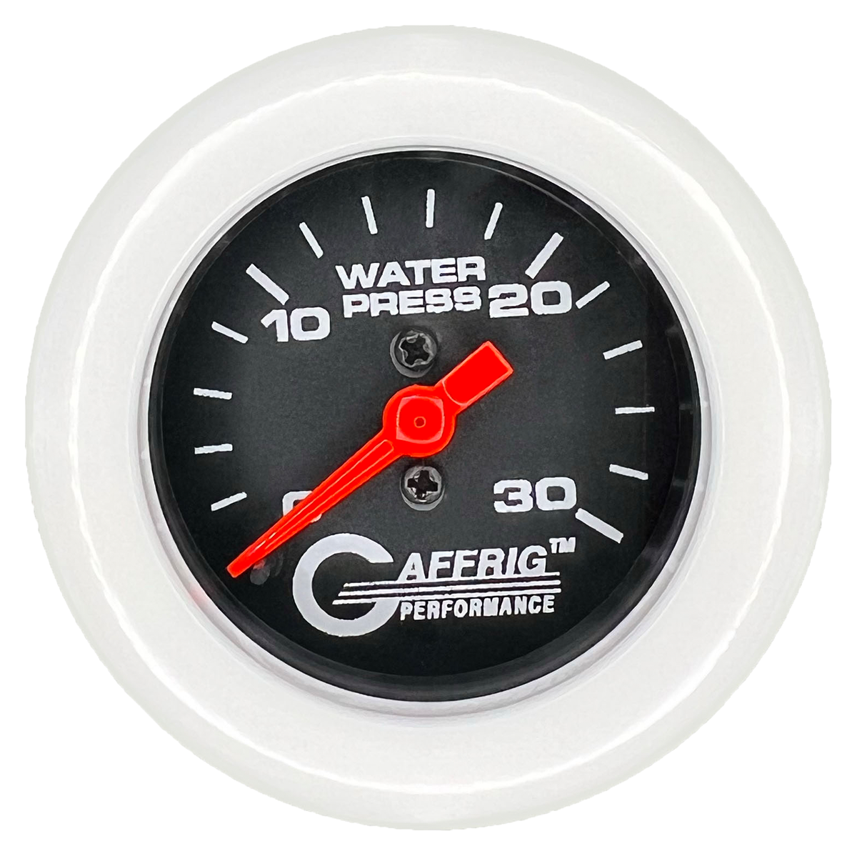 #196022 2 INCH MECHANICAL WATER PRESS. 0-30 PSI BLACK White / Step
