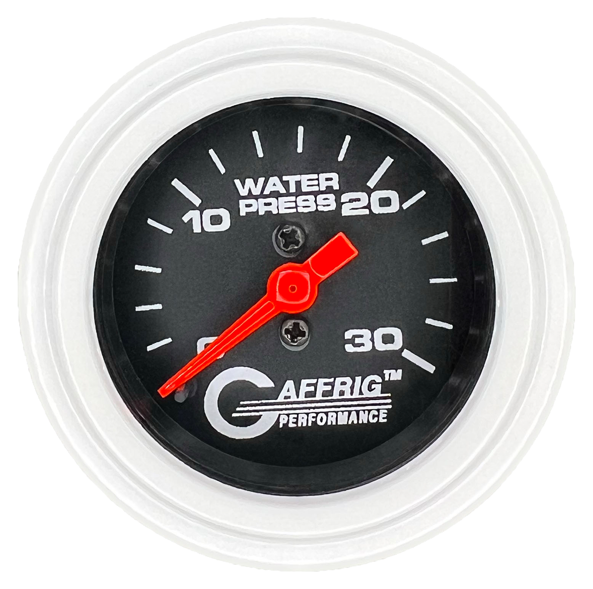 #196022 2 INCH MECHANICAL WATER PRESS. 0-30 PSI BLACK White / Step