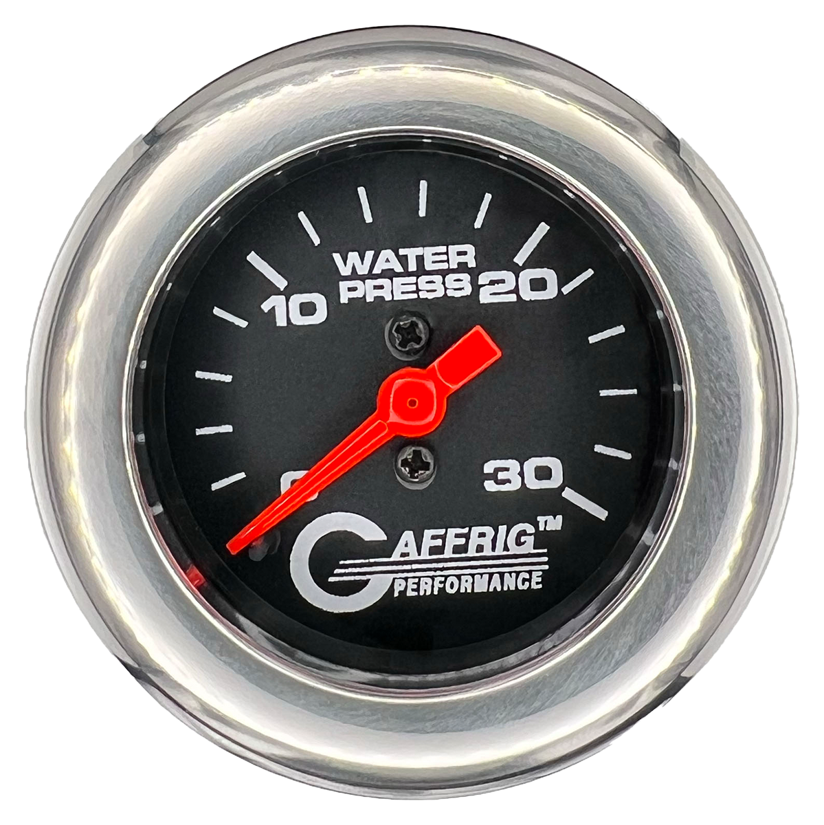 #196022 2 INCH MECHANICAL WATER PRESS. 0-30 PSI BLACK Chrome / Step