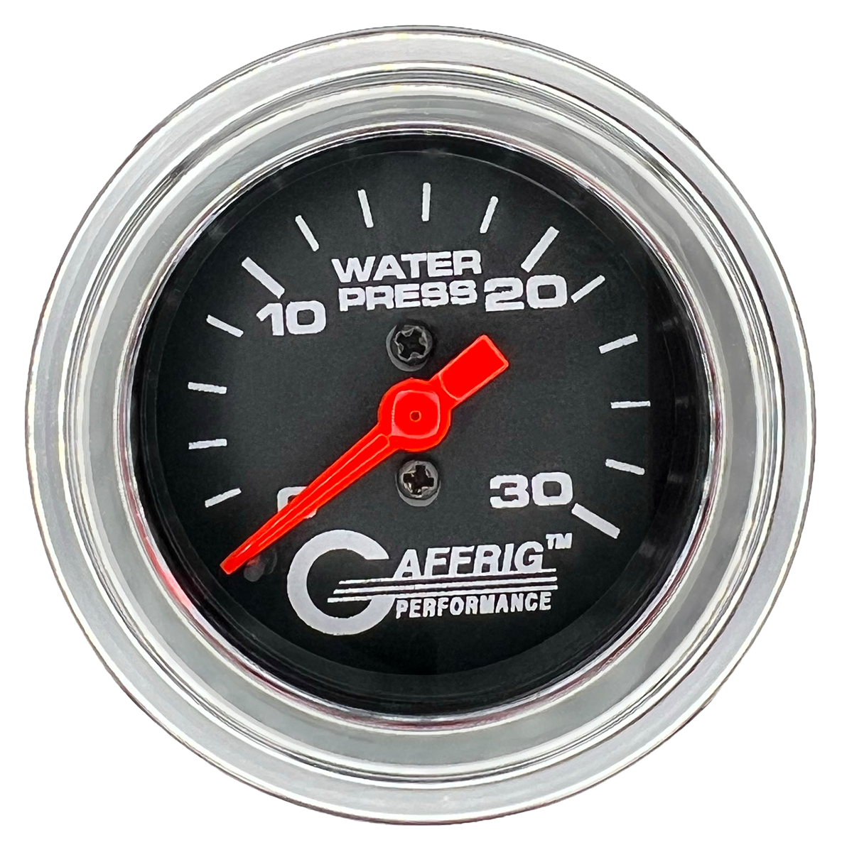 #196022 2 INCH MECHANICAL WATER PRESS. 0-30 PSI BLACK Chrome / Step