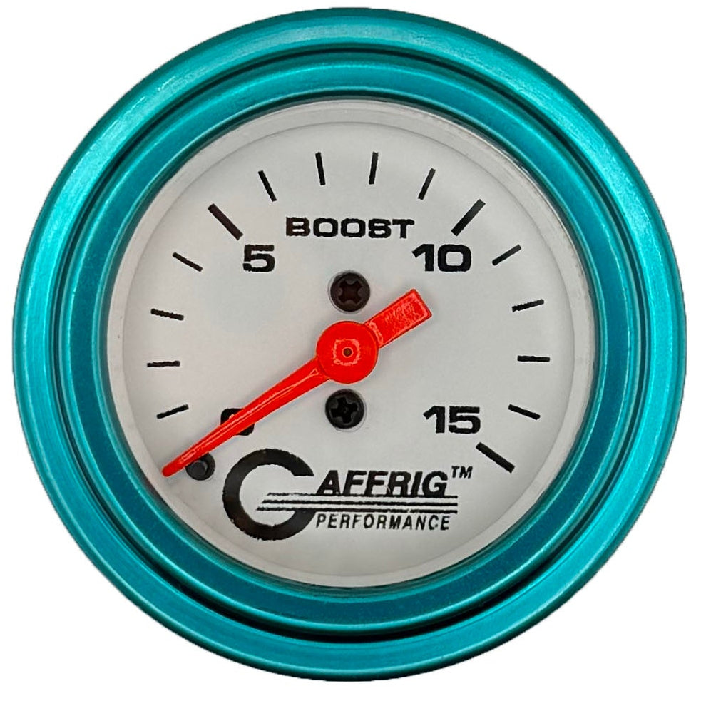 GAFFRIG PART #196500 2 INCH MECHANICAL BOOST MARINE BOAT GAUGE 0-15 PSI WHITE