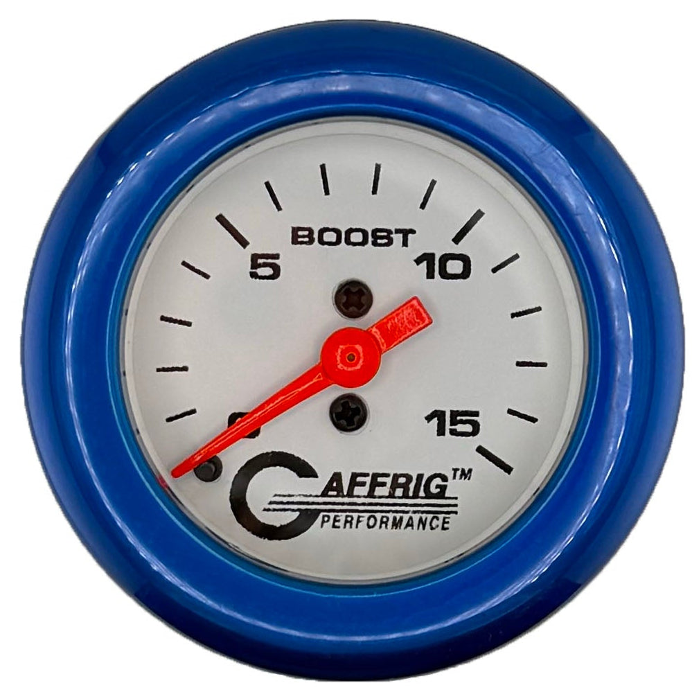 GAFFRIG PART #196500 2 INCH MECHANICAL BOOST MARINE BOAT GAUGE 0-15 PSI WHITE