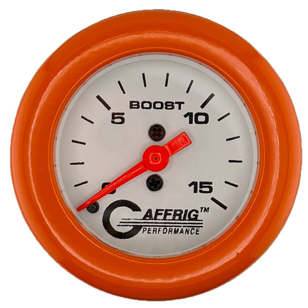 GAFFRIG PART #196500 2 INCH MECHANICAL BOOST MARINE BOAT GAUGE 0-15 PSI WHITE