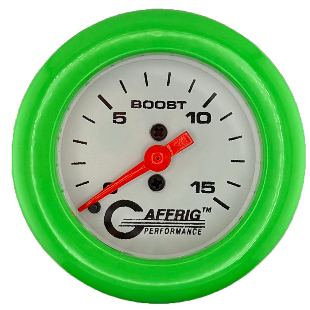 GAFFRIG PART #196500 2 INCH MECHANICAL BOOST MARINE BOAT GAUGE 0-15 PSI WHITE