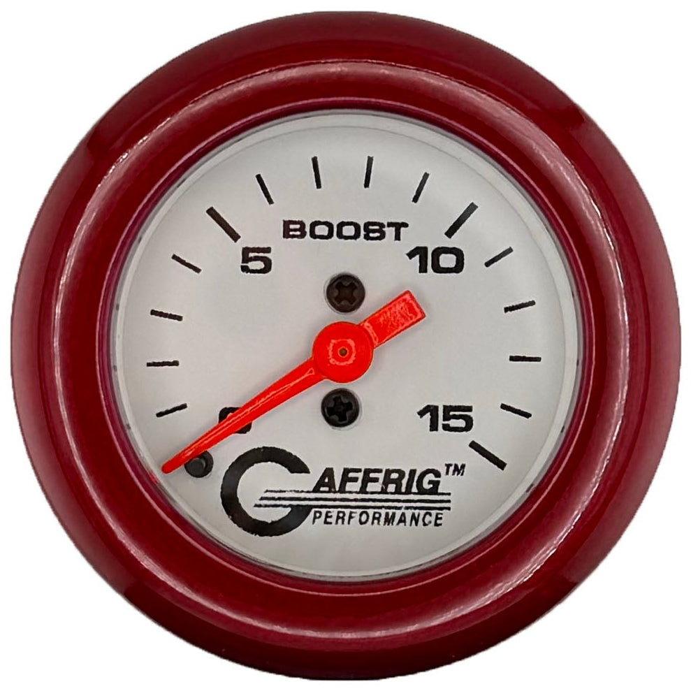 GAFFRIG PART #196500 2 INCH MECHANICAL BOOST MARINE BOAT GAUGE 0-15 PSI WHITE