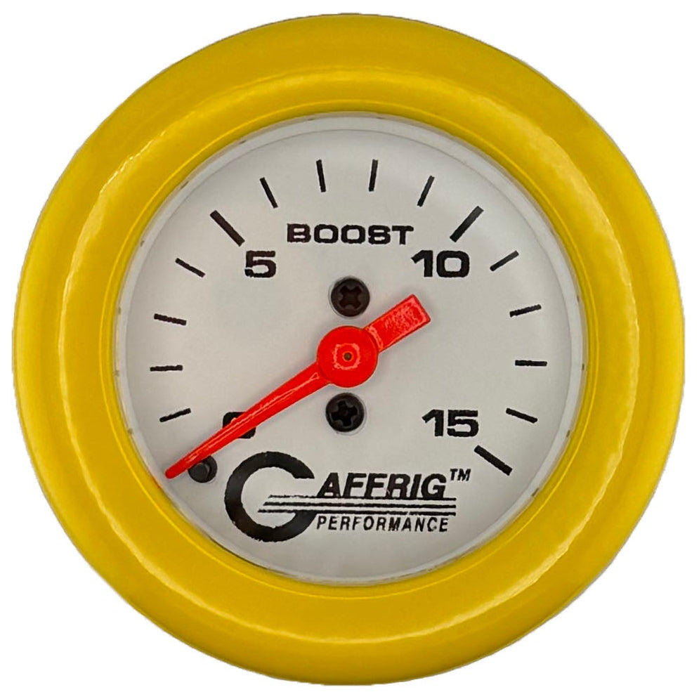 GAFFRIG PART #196500 2 INCH MECHANICAL BOOST MARINE BOAT GAUGE 0-15 PSI WHITE