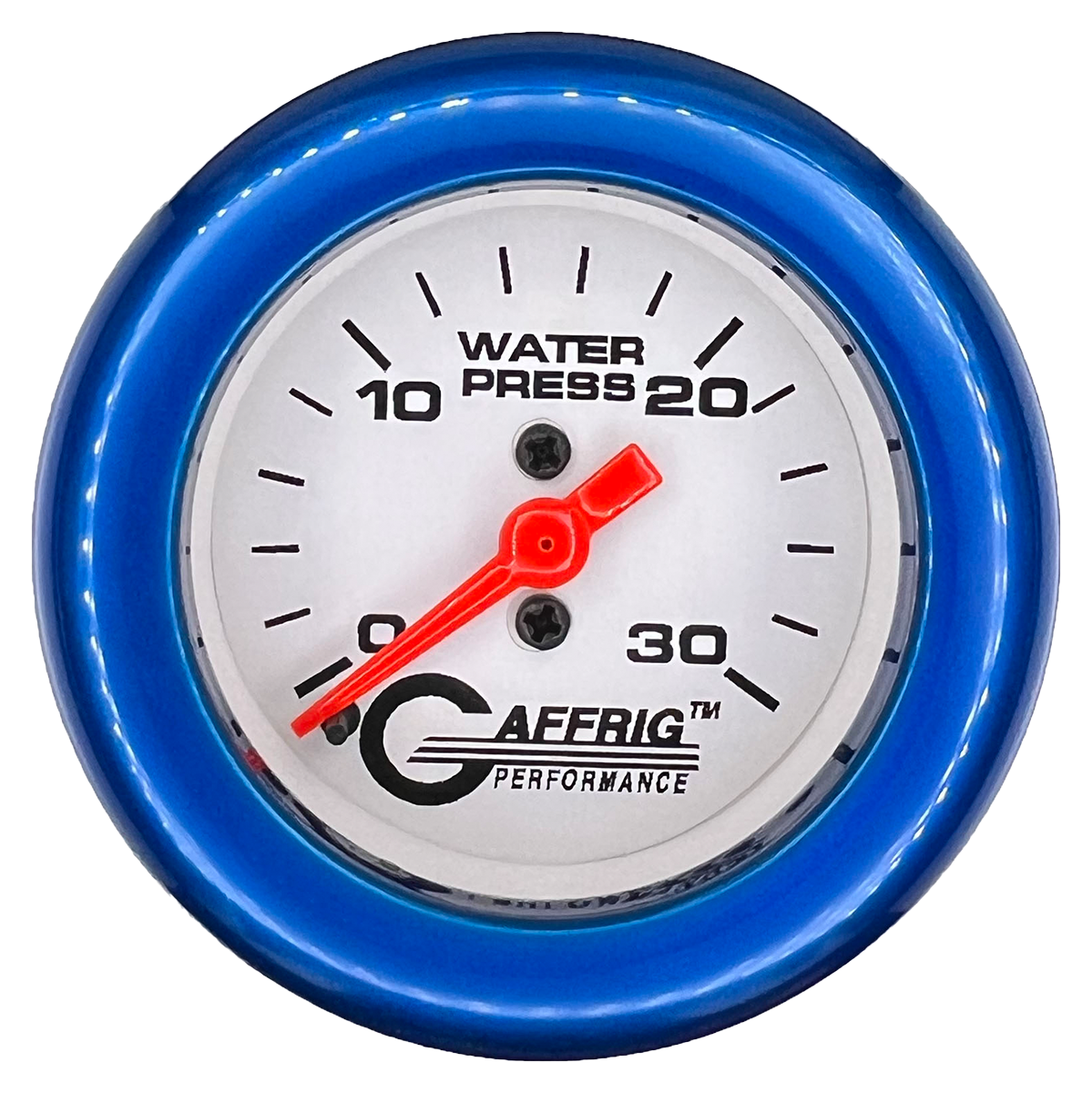#196522 2 INCH MECHANICAL WATER PRESS. 0-30 PSI WHITE Blue / Step