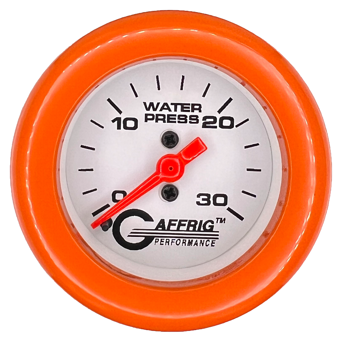 #196522 2 INCH MECHANICAL WATER PRESS. 0-30 PSI WHITE Orange / Step