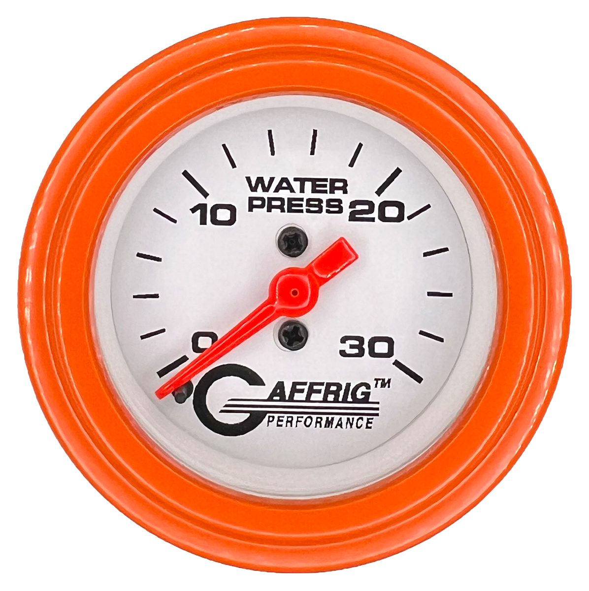 #196522 2 INCH MECHANICAL WATER PRESS. 0-30 PSI WHITE Orange / Step